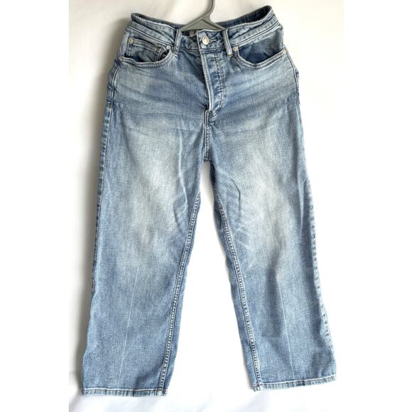 Free People Vintage Wide Leg Crop Button Fly Jeans Women’s Size 25 - Picture 1 of 5